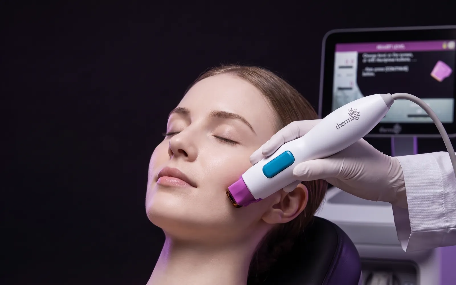 Thermage FLX treatment with a genuine tip at The H Faceup Clinic, Gangnam, Seoul
